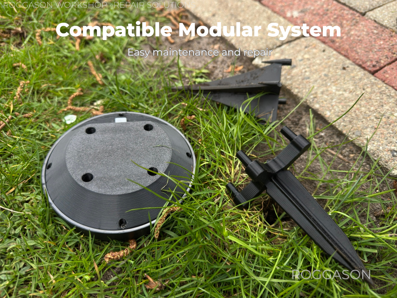 Solar Garden Light Repair System – Ø116 mm Base + Modular Ground Spikes — miniatura 10