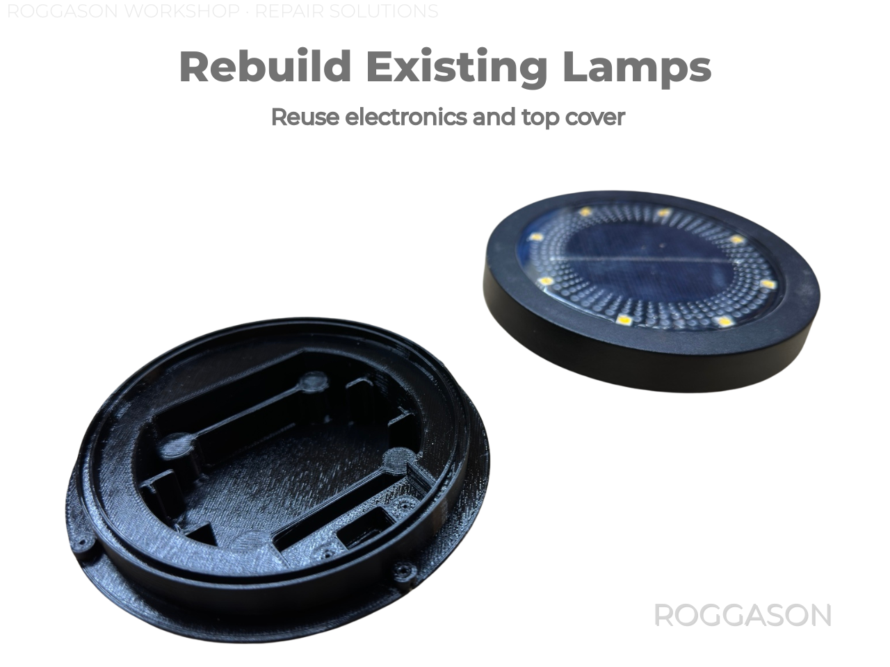 Solar Garden Light Repair System – Ø116 mm Base + Modular Ground Spikes — miniatura 4