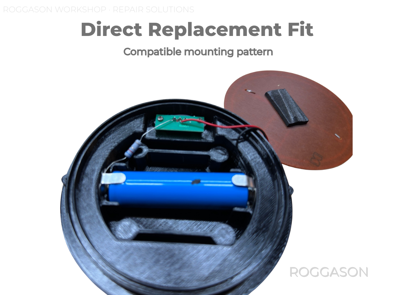 Solar Garden Light Repair System – Ø116 mm Base + Modular Ground Spikes — miniatura 3