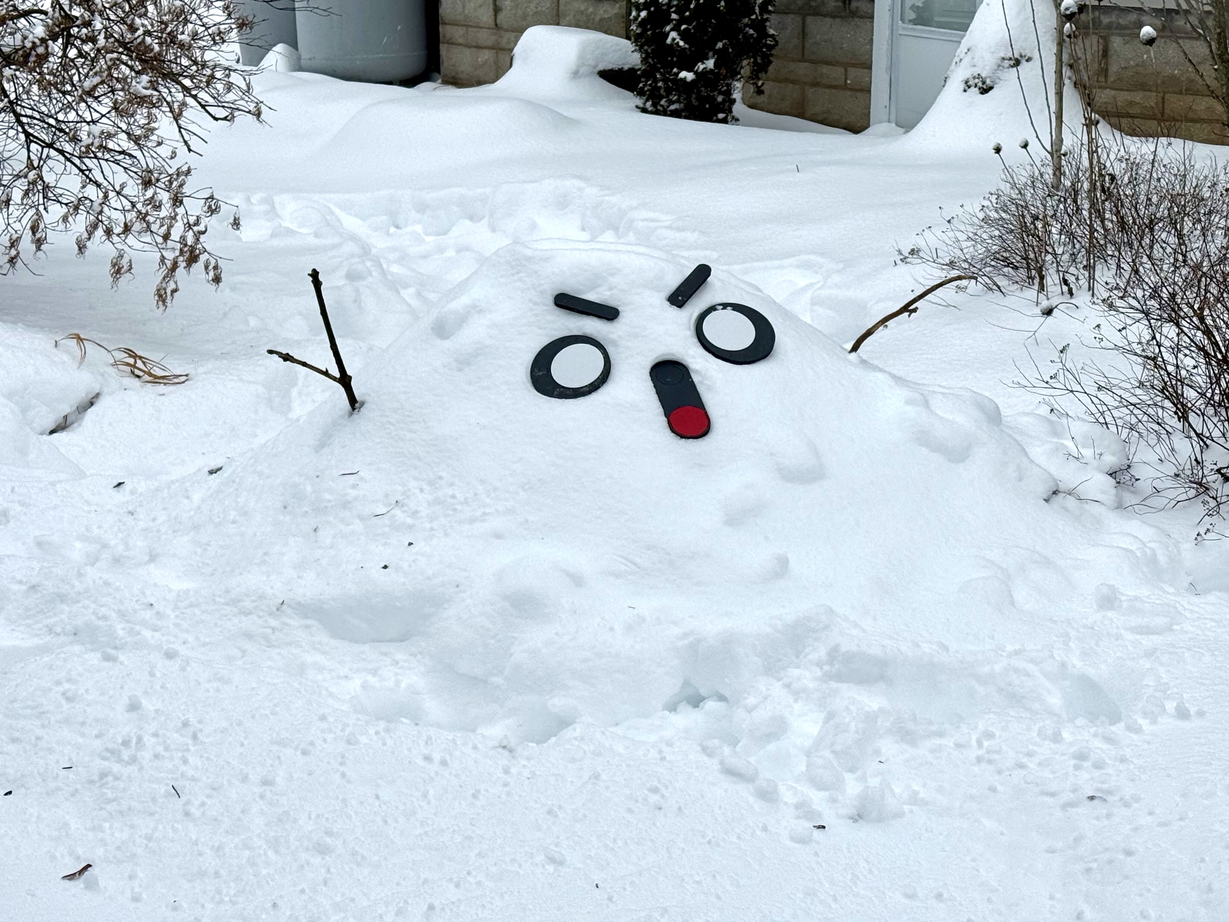 Angry Snowman Face