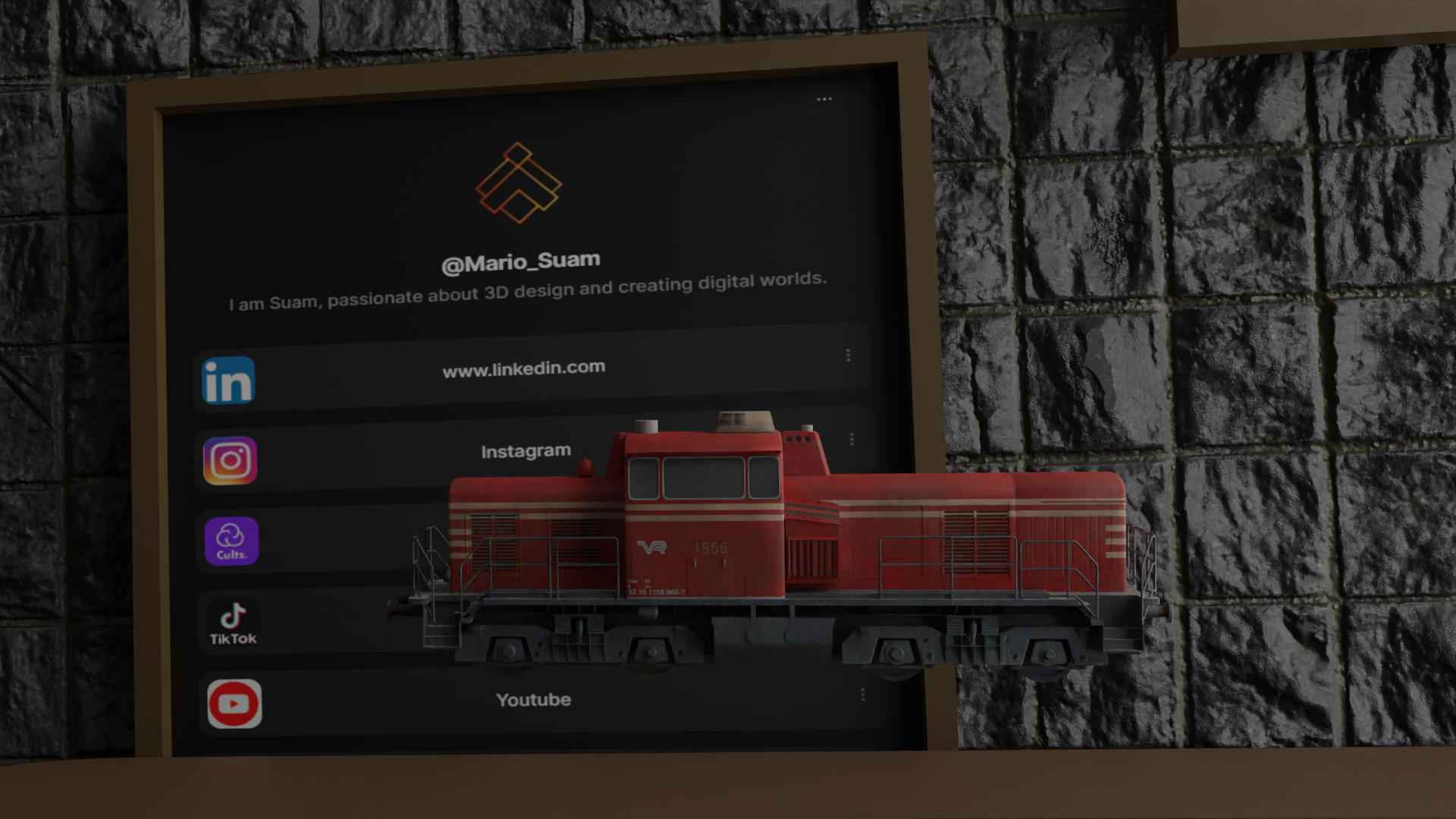 Industrial Train Engine – Heavy-Duty 3D Printable Locomotive