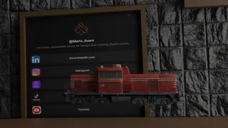 Industrial Train Engine – Heavy-Duty 3D Printable Locomotive