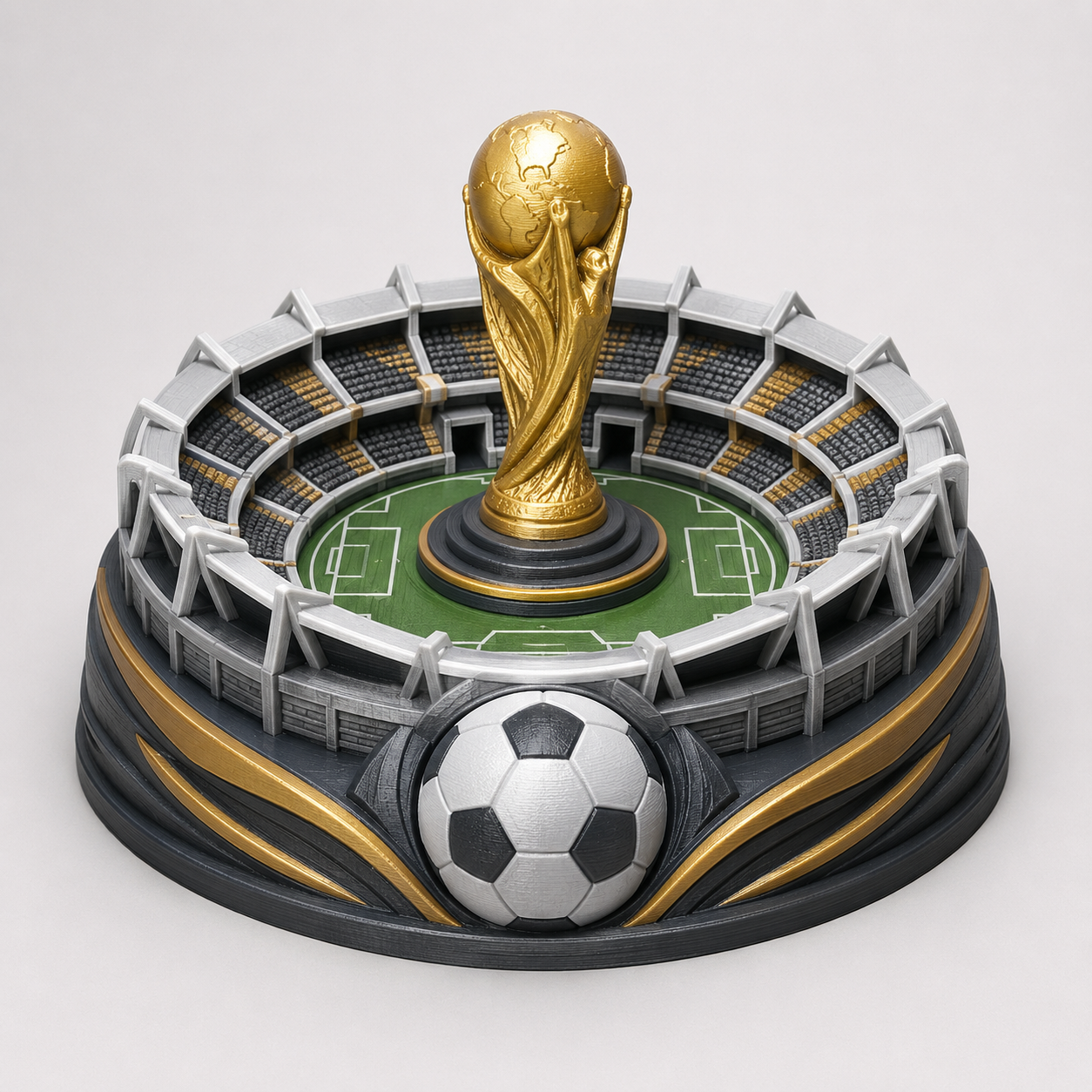 Miniaturisierte Fußballstadion-Trophäe - Miniaturized football stadium trophy