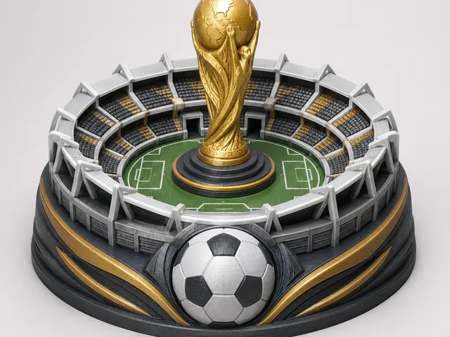 Miniaturisierte Fußballstadion-Trophäe - Miniaturized football stadium trophy