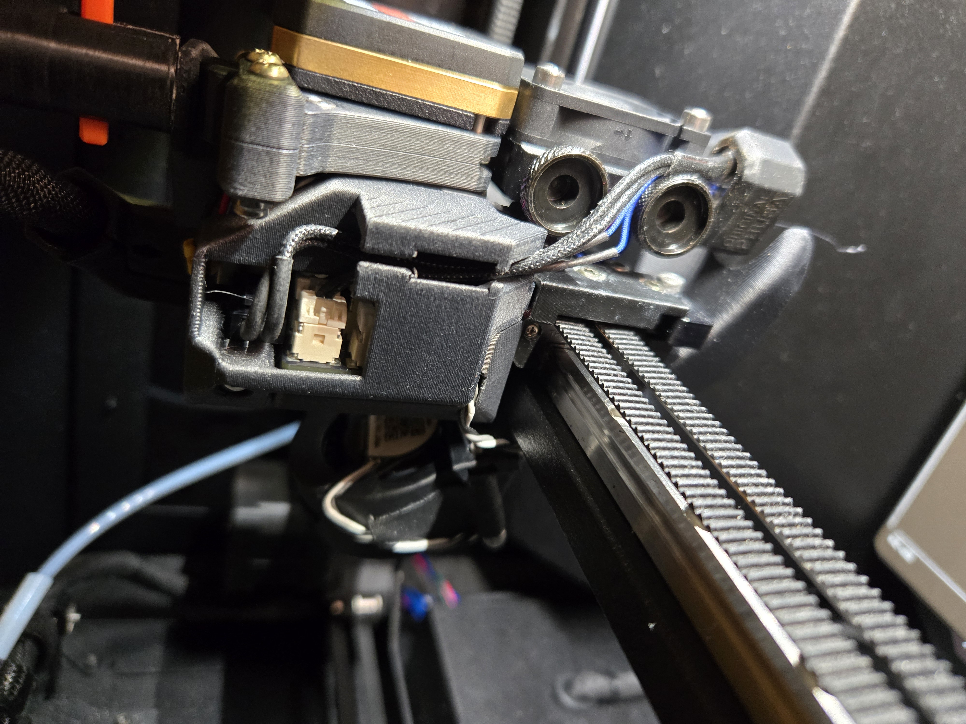 Core One Printhead Cover Left mod with cutouts for accessing heater and thermistor connectors