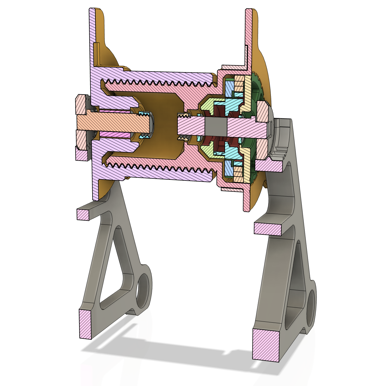 Adjustable-width Compact Spool Auto Rewinder for MMU (Metal Spring, Sliding Clutch, for Drybox) — miniatura 2