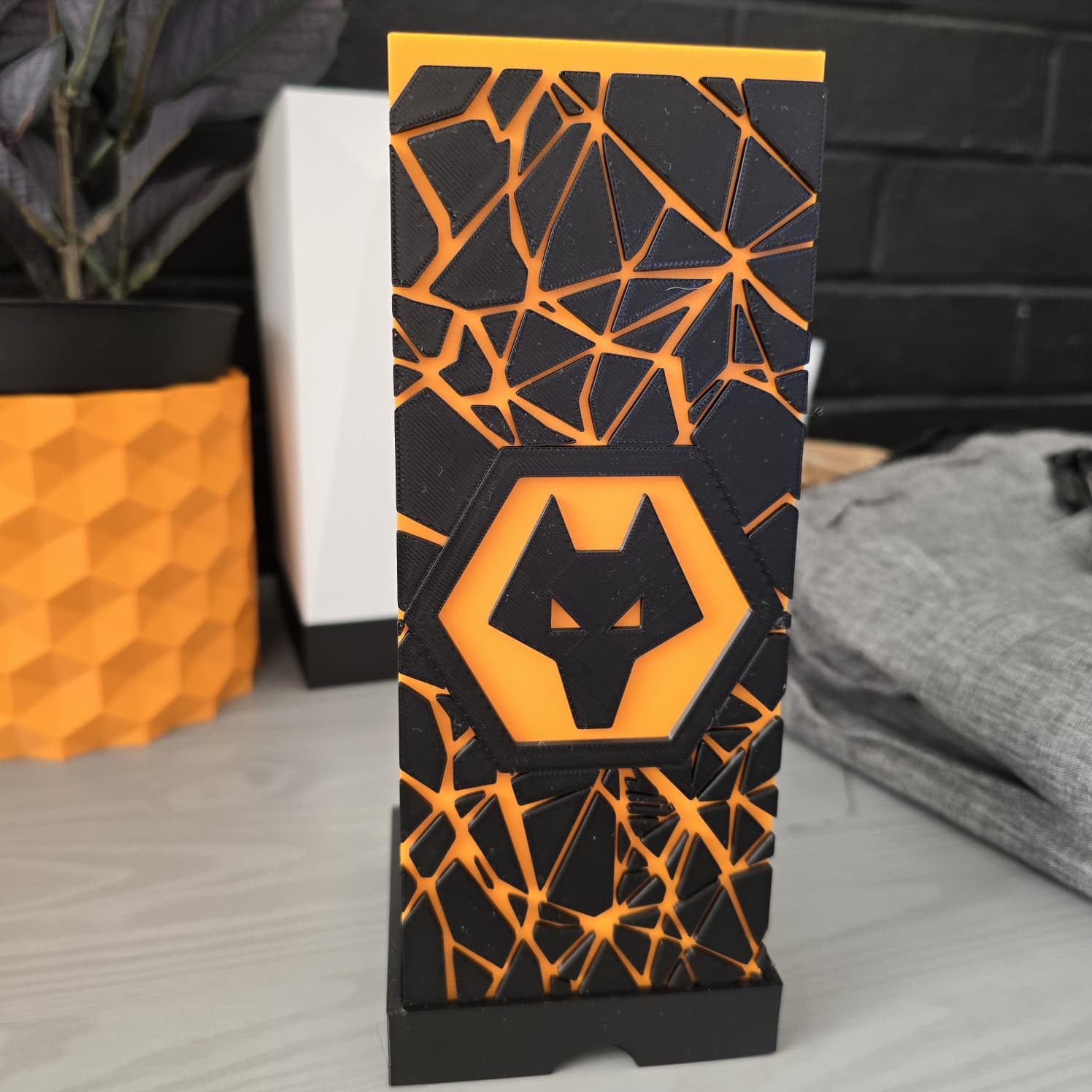Wolves logo panel for a LED light