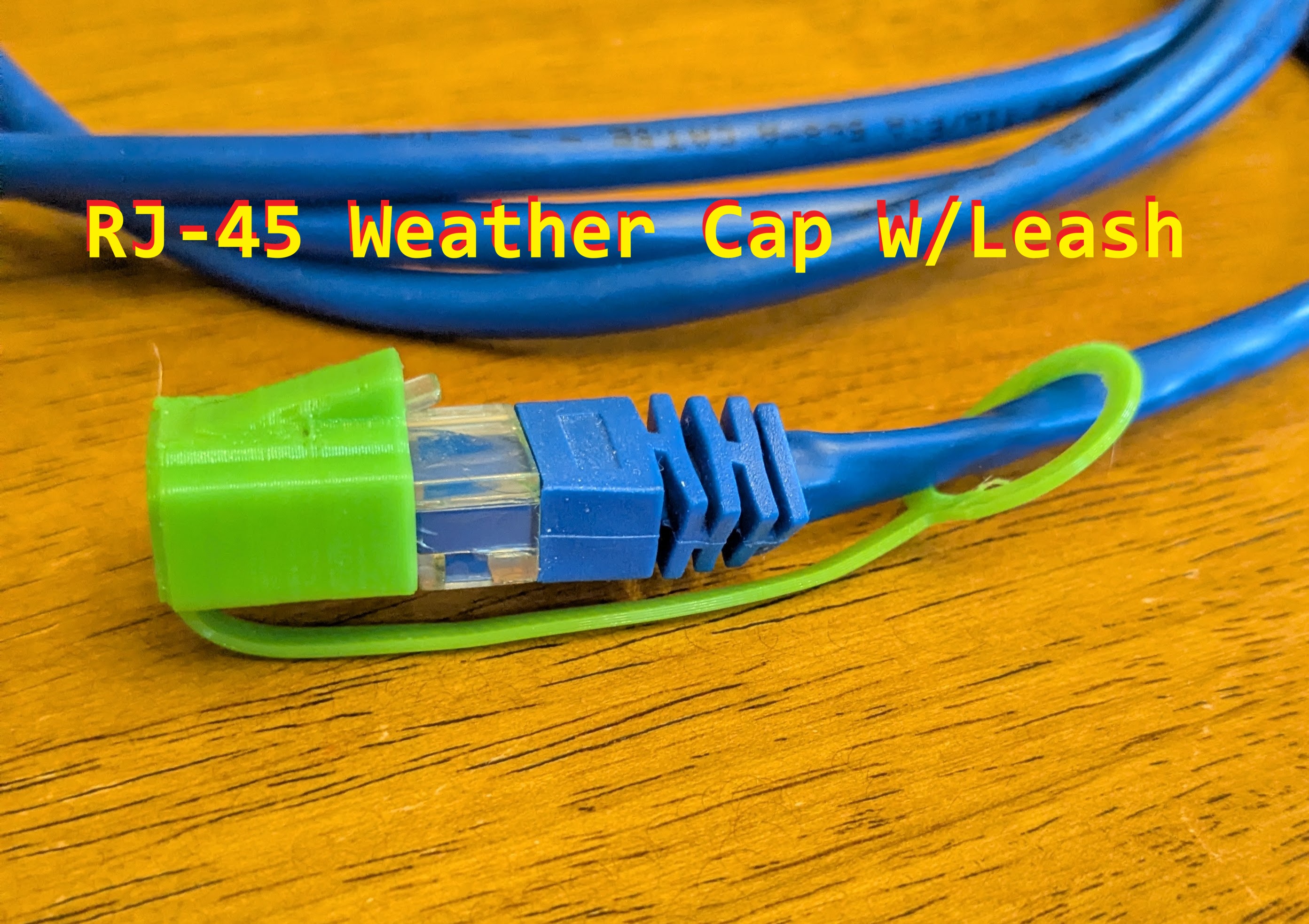 RJ-45 Weather Cap with retainer leash - EASY-TPU