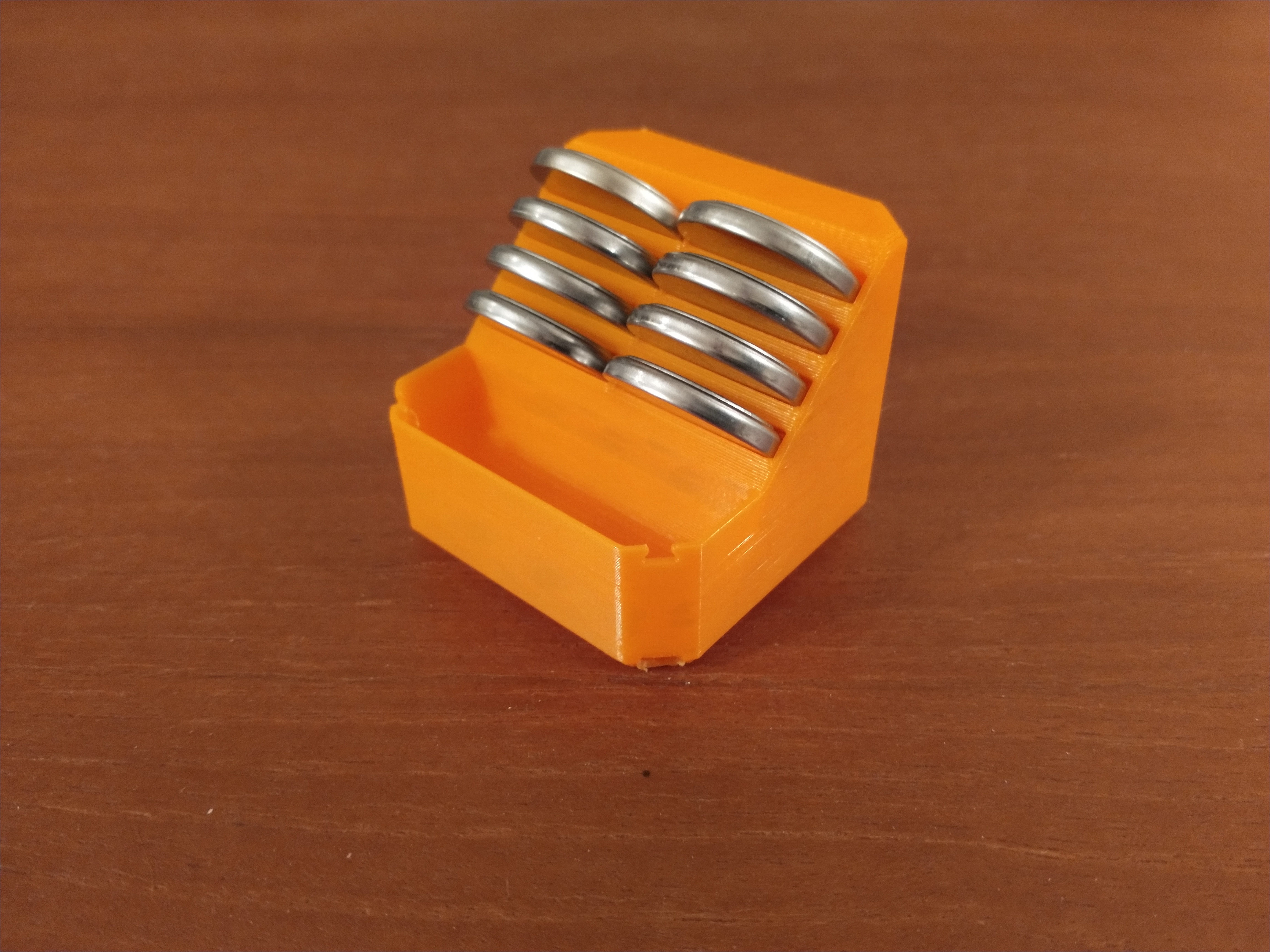 1x1x0.5 - Angled CR2032 Battery Holder - Multibin Insert