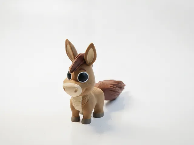 Winged Donkey Fantasy Animal Figurine 3D Printable