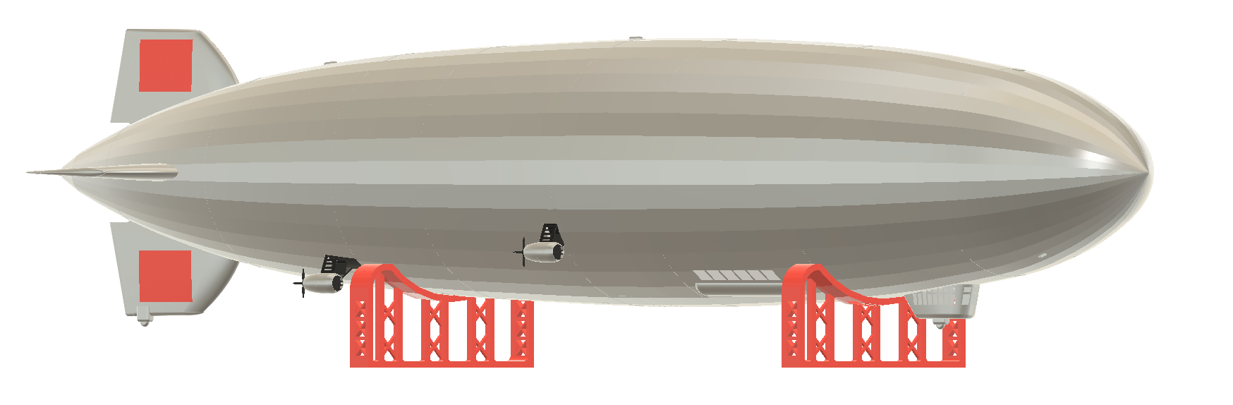 Detailed Hindenburg Airship Model