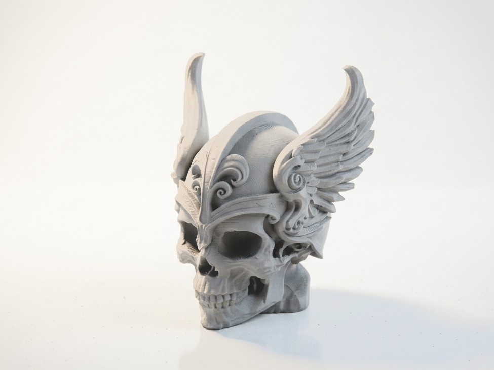 Thor Skull Winged Mythology Sculpture 3D Printable
