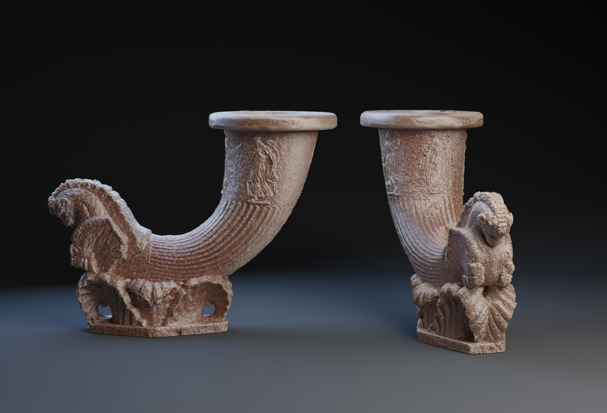 Weathered Drinking Horn Vase