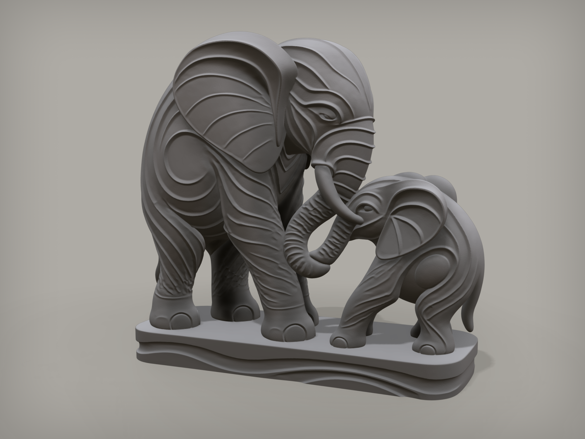 Elephants, Paar, Skulptur