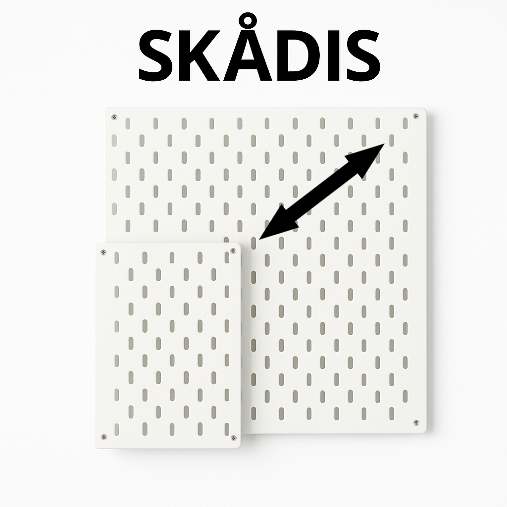 Skadis Pegboard, all sizes 80 to 360mm 3D model thumbnail