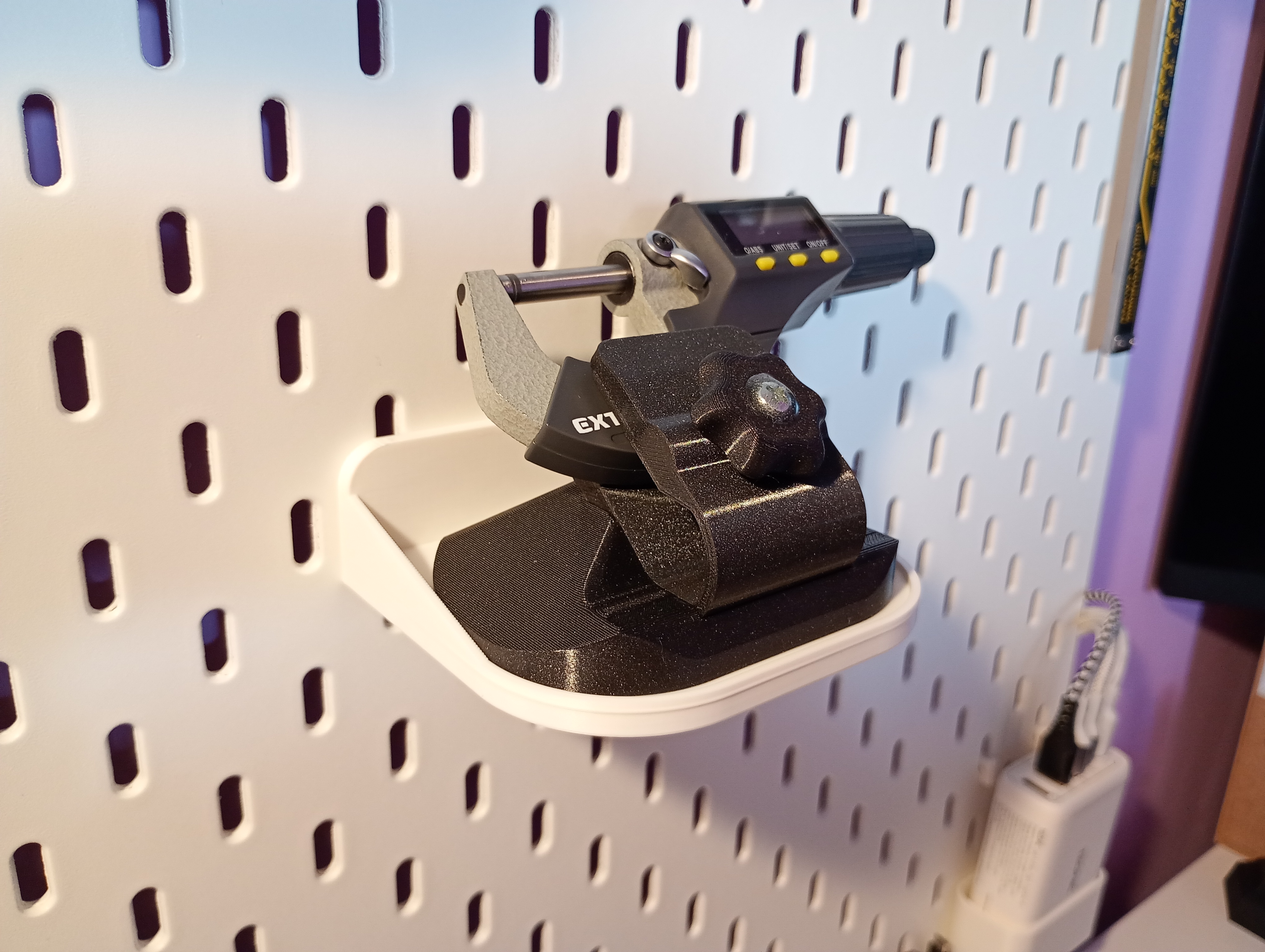 IKEA Skadis shelf for micrometer stand