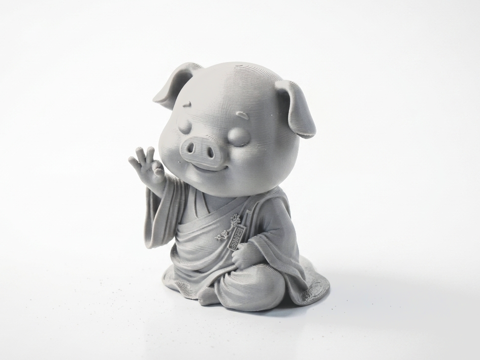 Meditating Pig Figurine Animal Sculpture 3D Printable