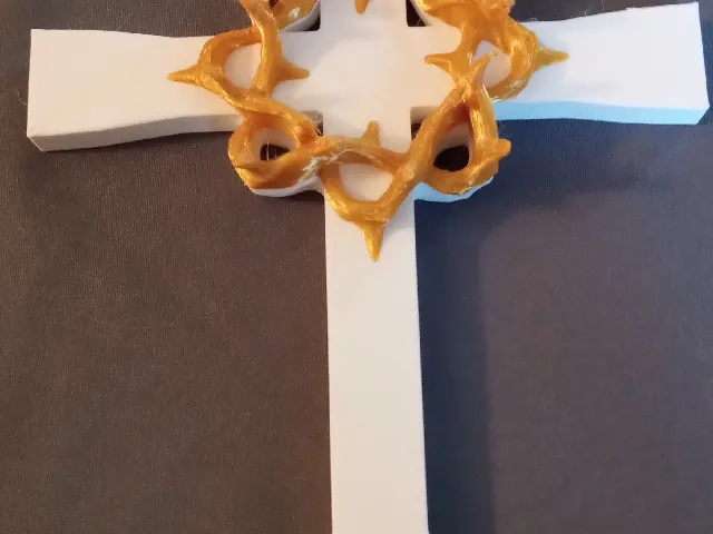 Crown Of Thorns Cross - Flat Bottom