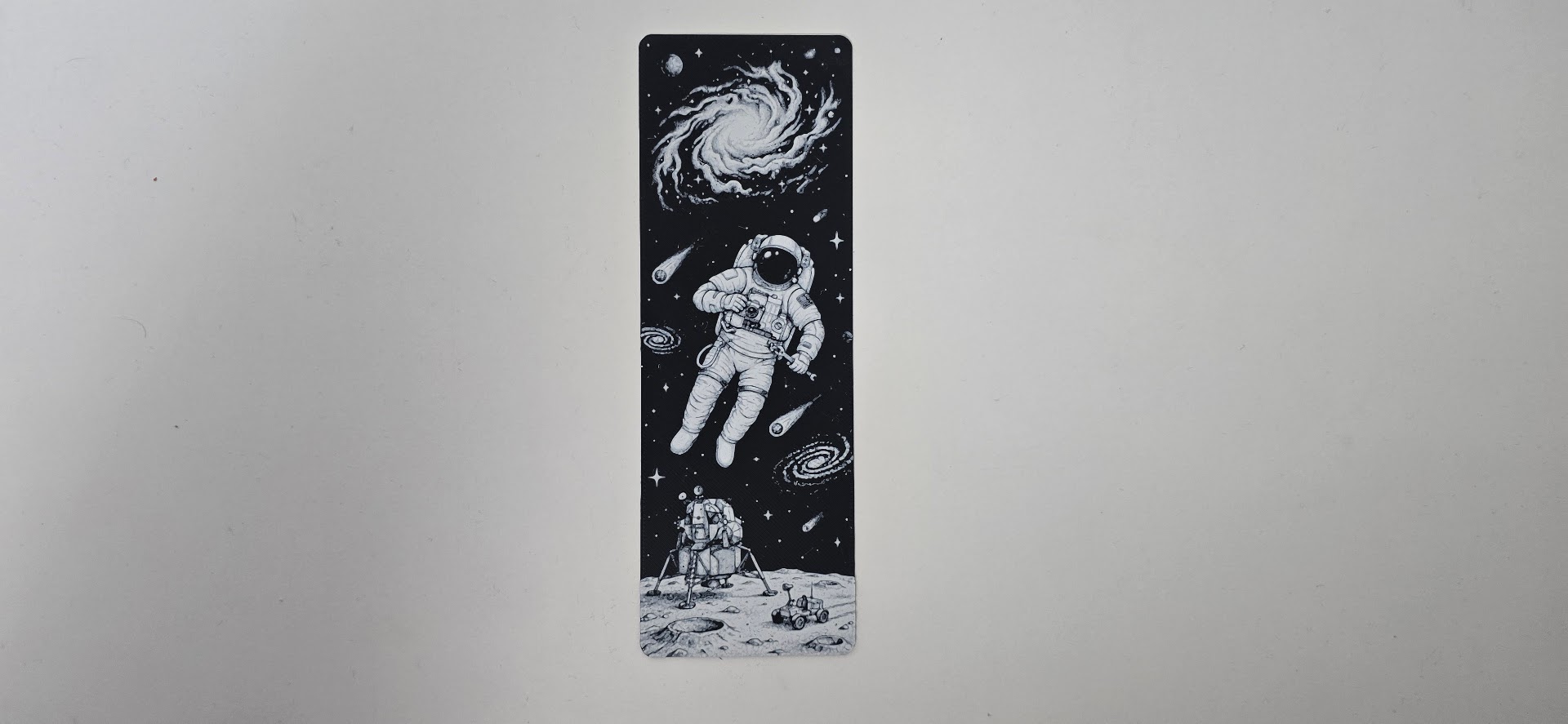 Astronaut Space Exploration and Galaxy Bookmark