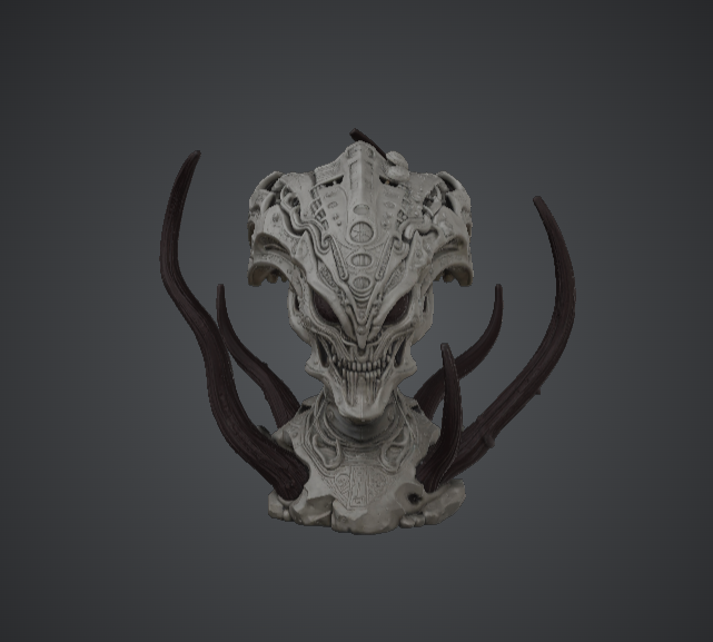 Alien Skull Horror Bust – Cosmic Alien Monster Head