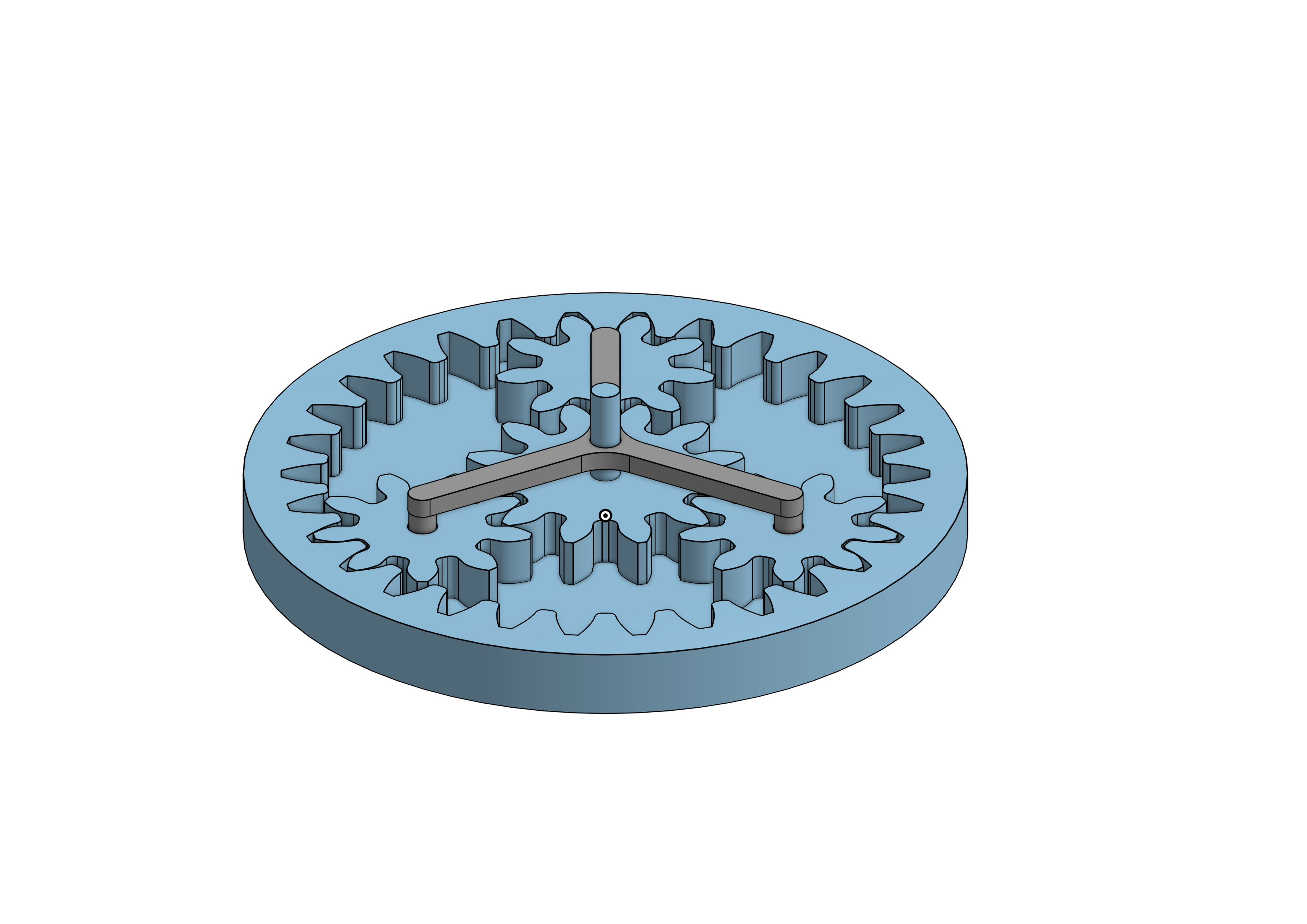 Planetary Gear Set (12T Sun, 9T Planets, 30T Ring)