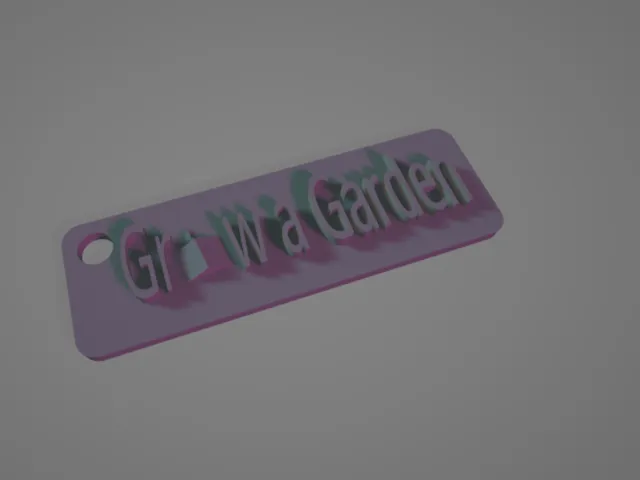 Grow a Garden Keychain ( easy to print )