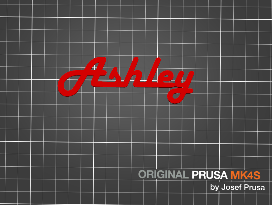Ashley name tag keychain