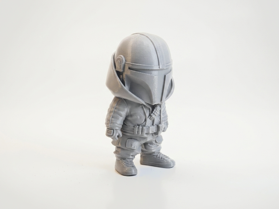 Chibi Mandalorian Figurine Cute Collectible 3D Printable