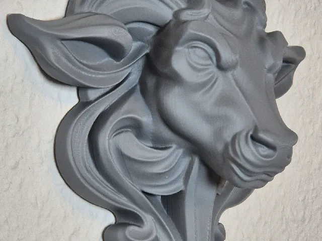 Barock-Stil Widder Wandskulptur (Aries)