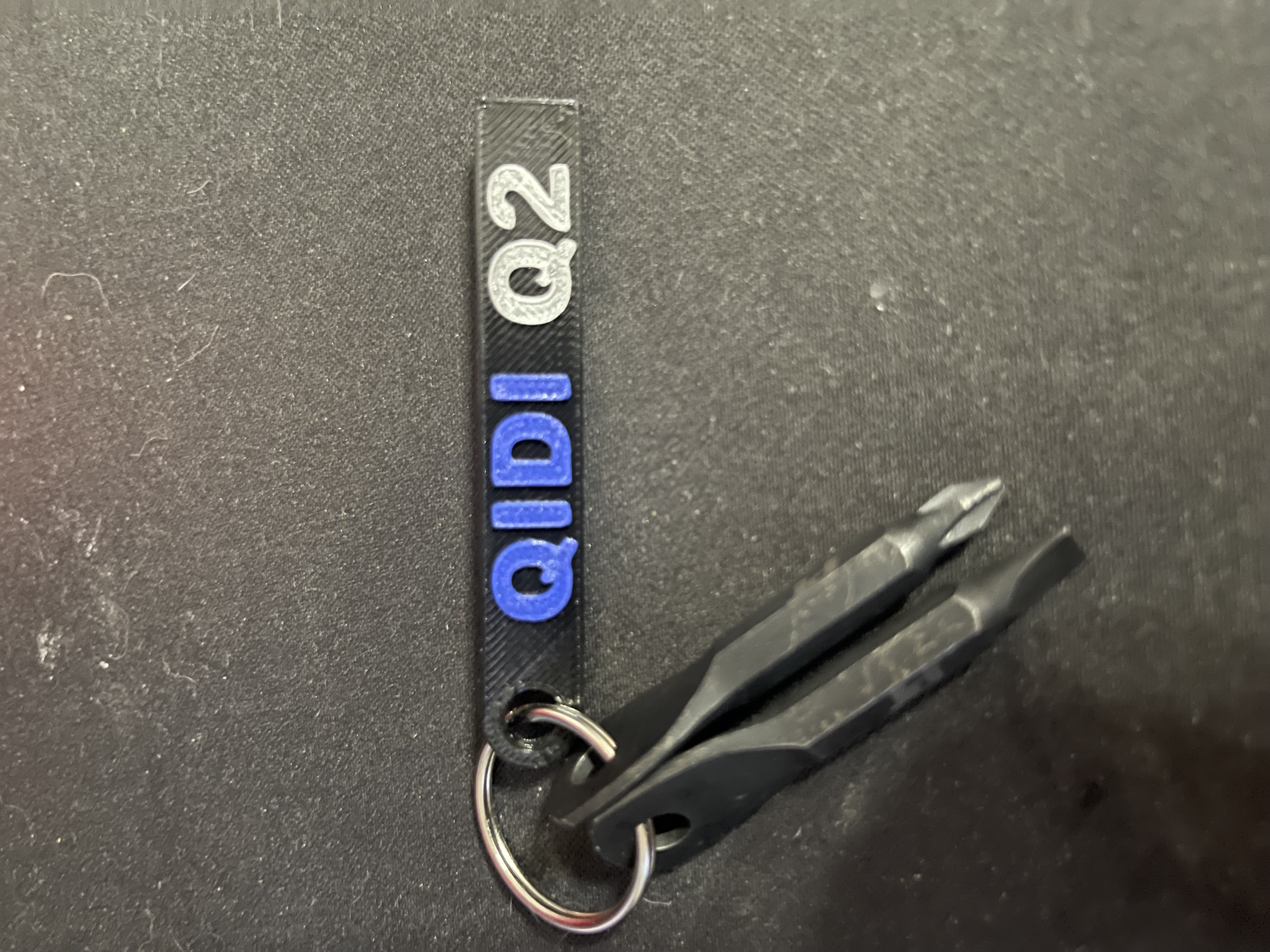 QIDI Q2 KEYCHAIN QUICK PRINT. NO SUPPORTS