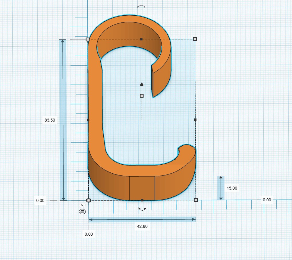 Hook for coat hanger rack 26mm