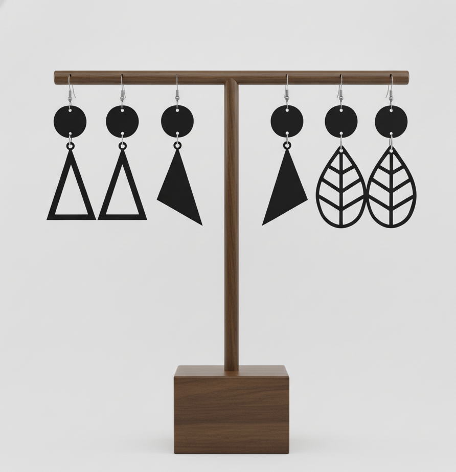 Hanging earrings set of tree pairs