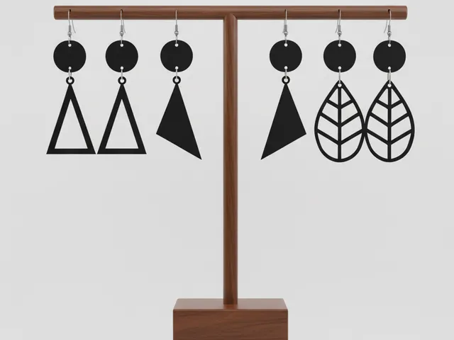 Hanging earrings set of tree pairs
