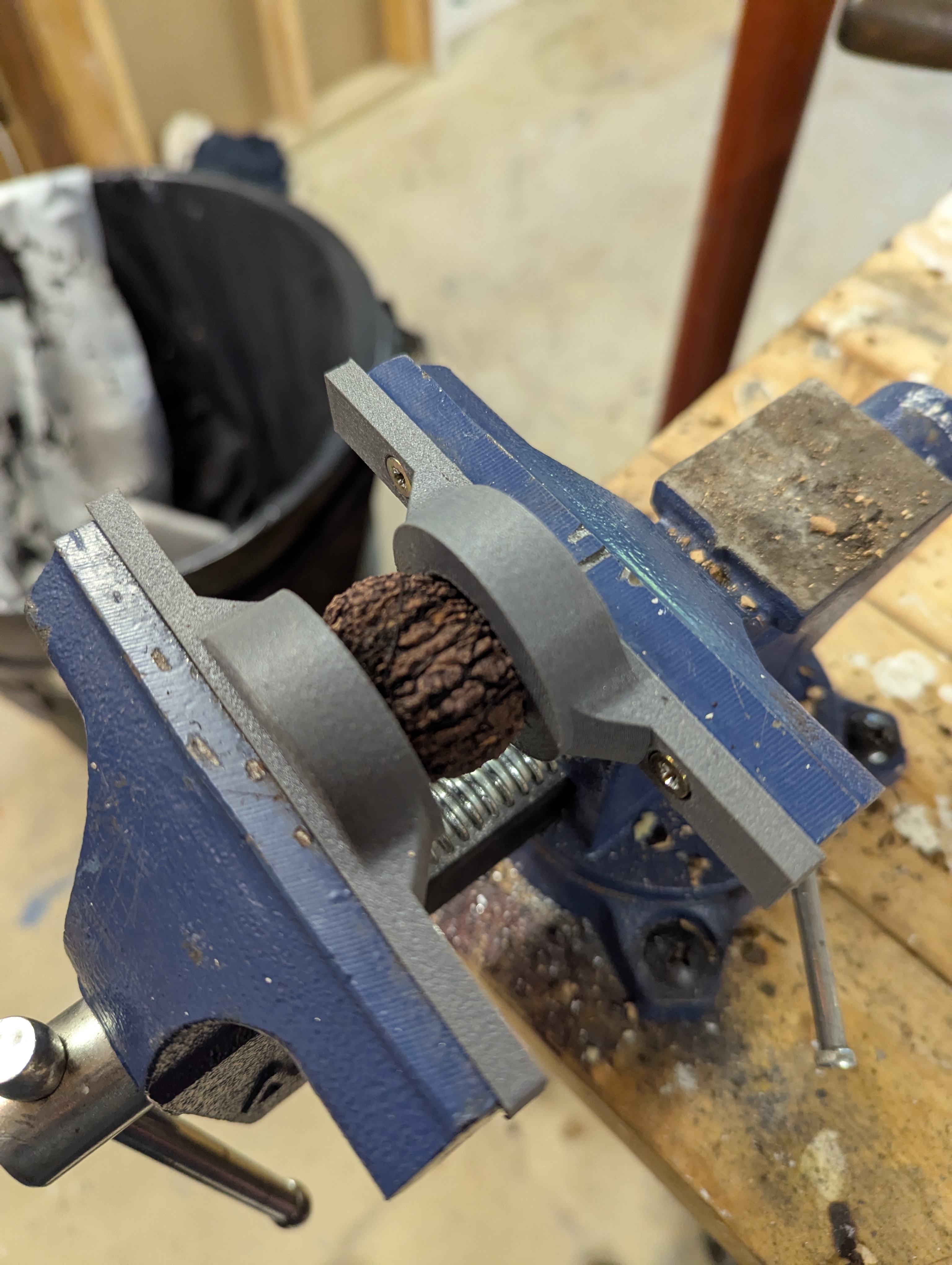 Black Walnut Cracker Jaw for 4" Bench Vise