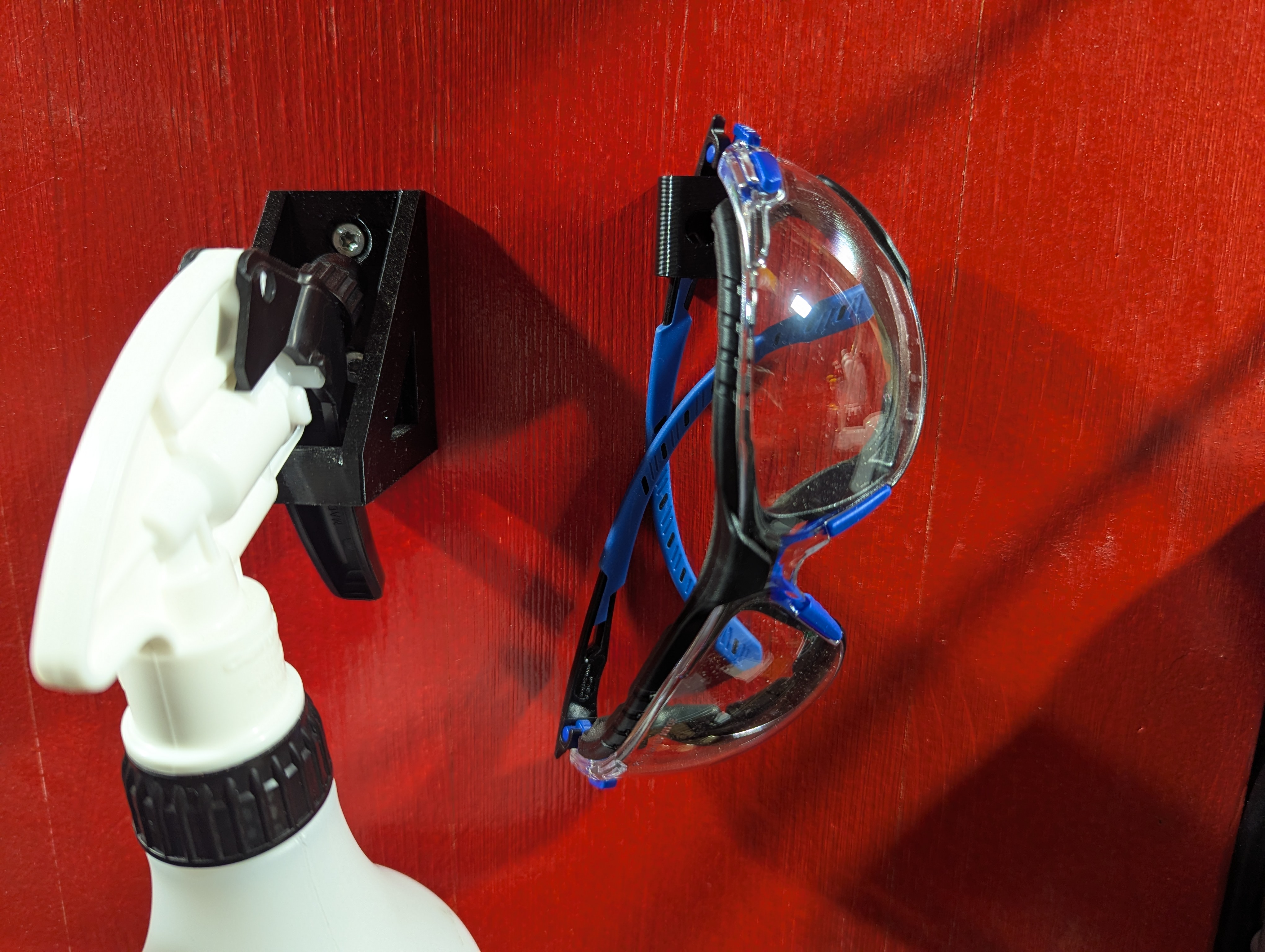 Quick Wall-Mount Safety Glasses Holder (1 Screw, Fast Print)