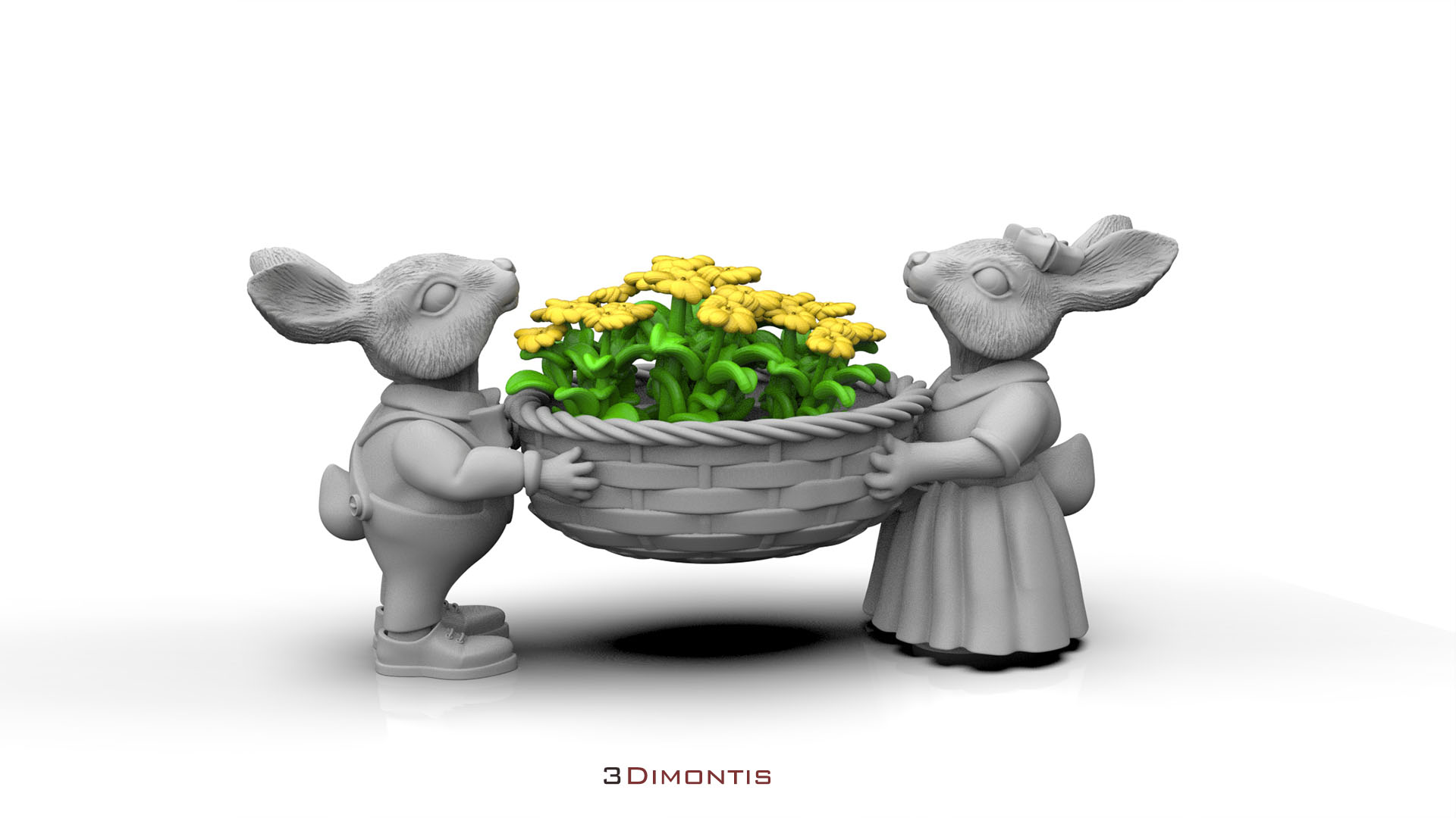 garden rabbits — miniatura 2