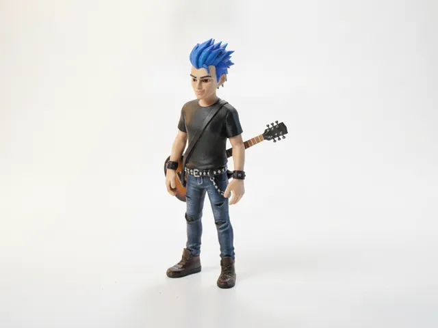Rocker Male Character Figurine 3D Printable