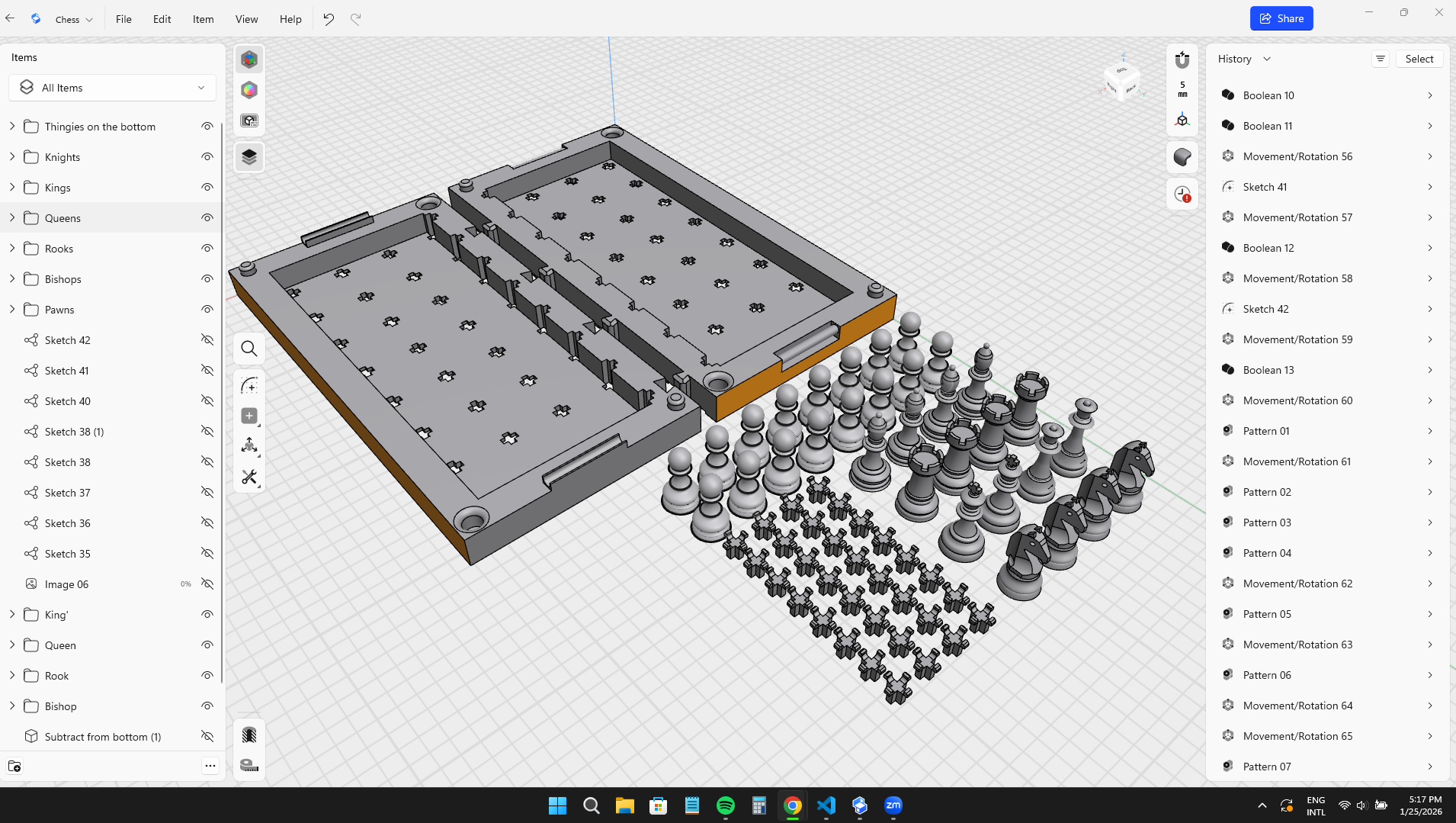 Travel chess set without magnets, locking mechanism. — thumbnail 3