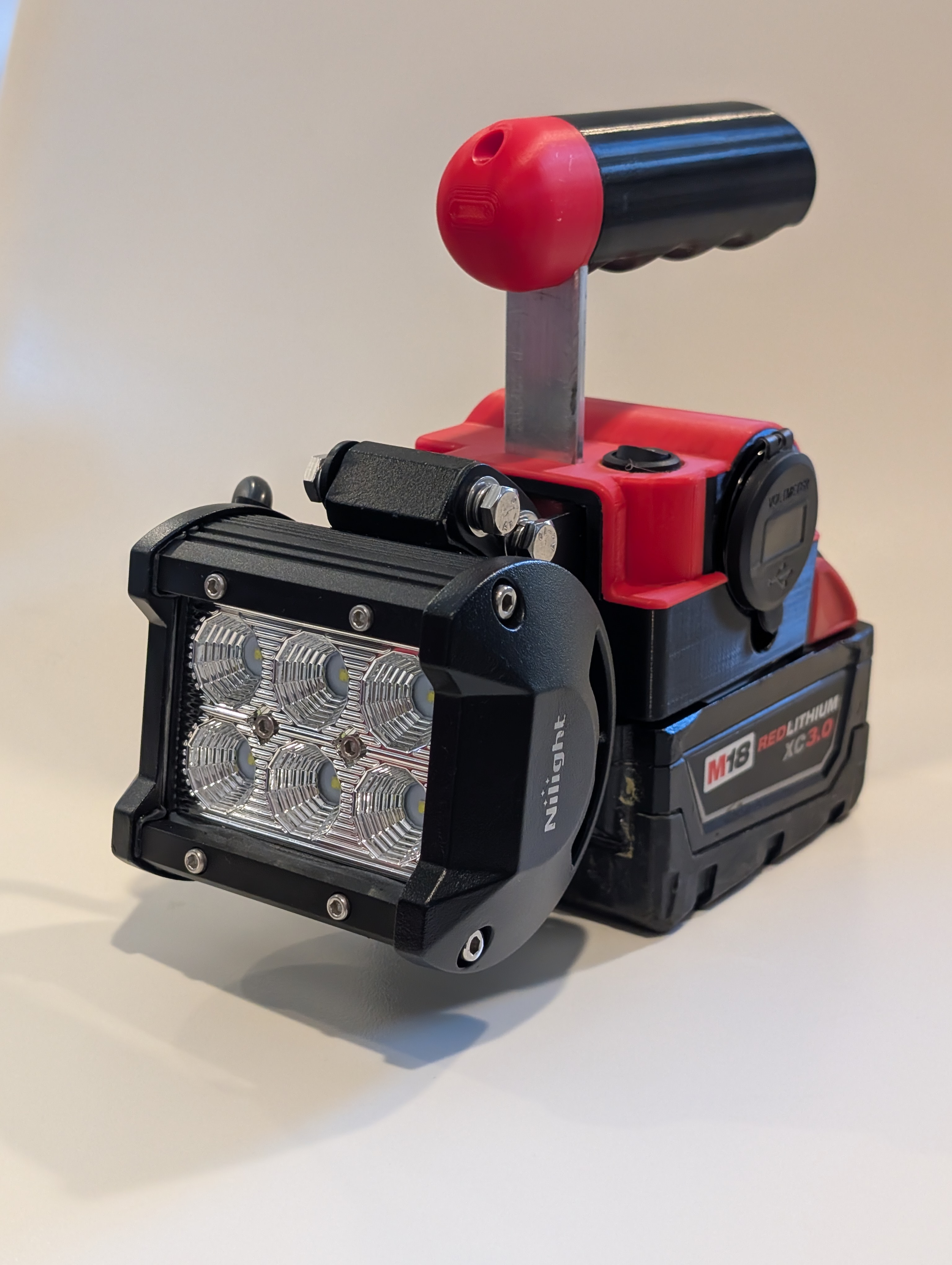 Milwaukee M18 Compatible Flashlight with USB Charger