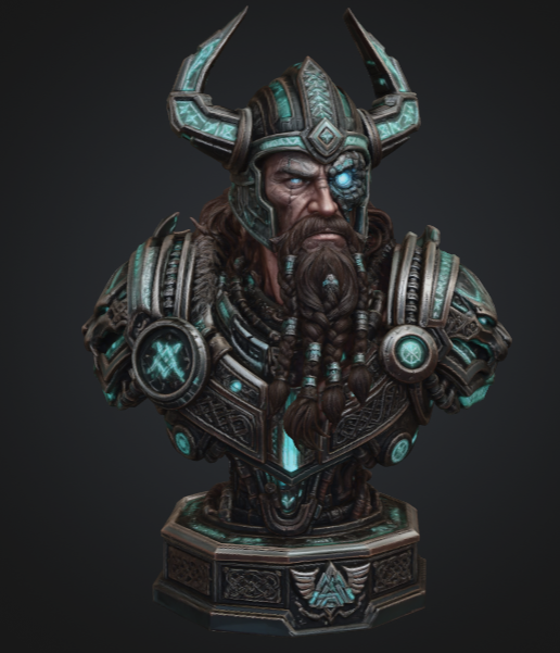 Space Viking Warlord Bust