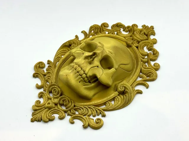 Baroque Skull Wall Plaque