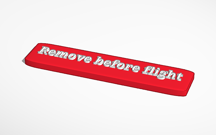 Remove before takeoff