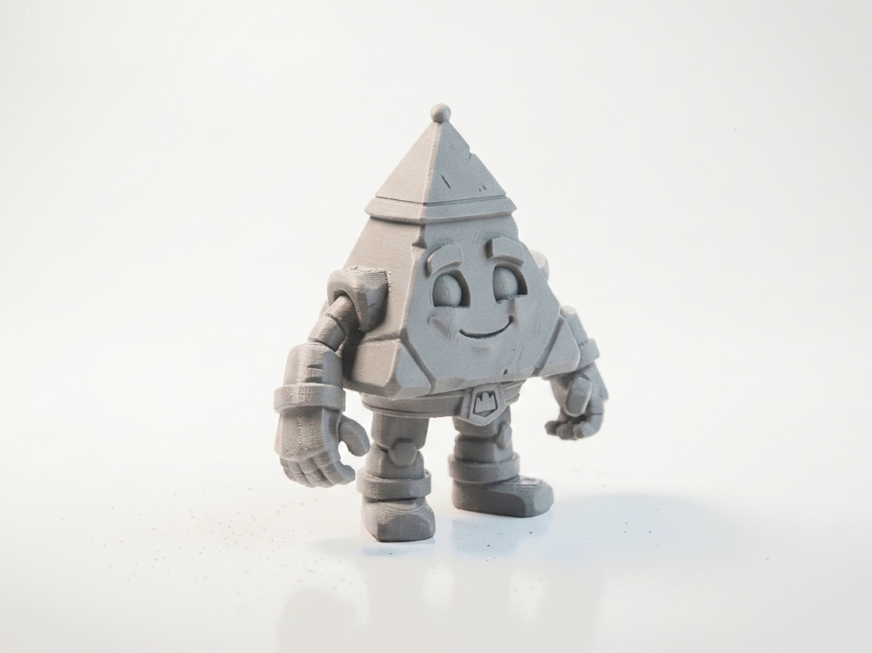 Cute Pyramid Bot Robot Chibi Figurine 3D Printable