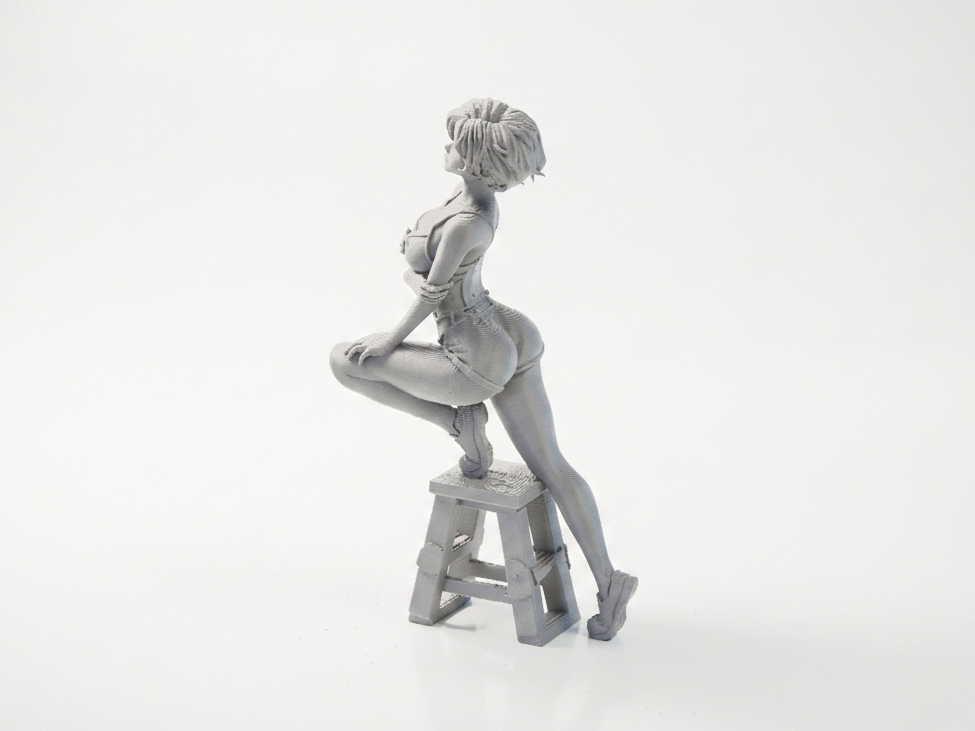 Lady Stretching Figurine Female Figure 3D Printable