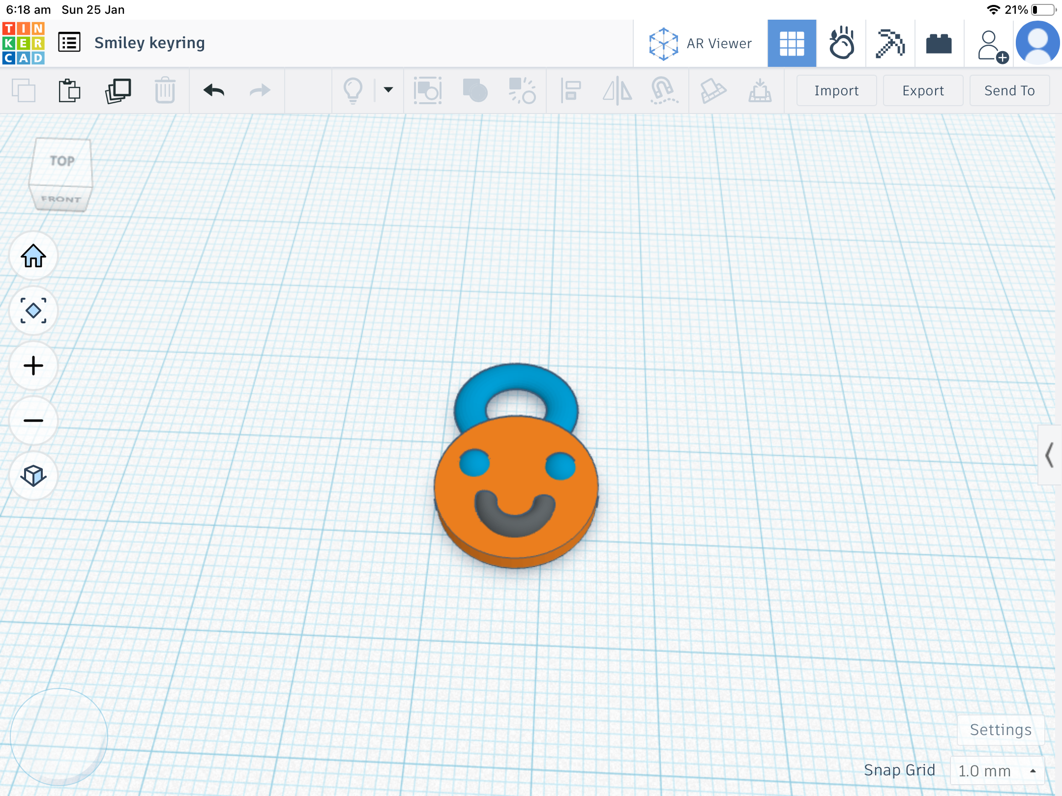 Smiley keyring