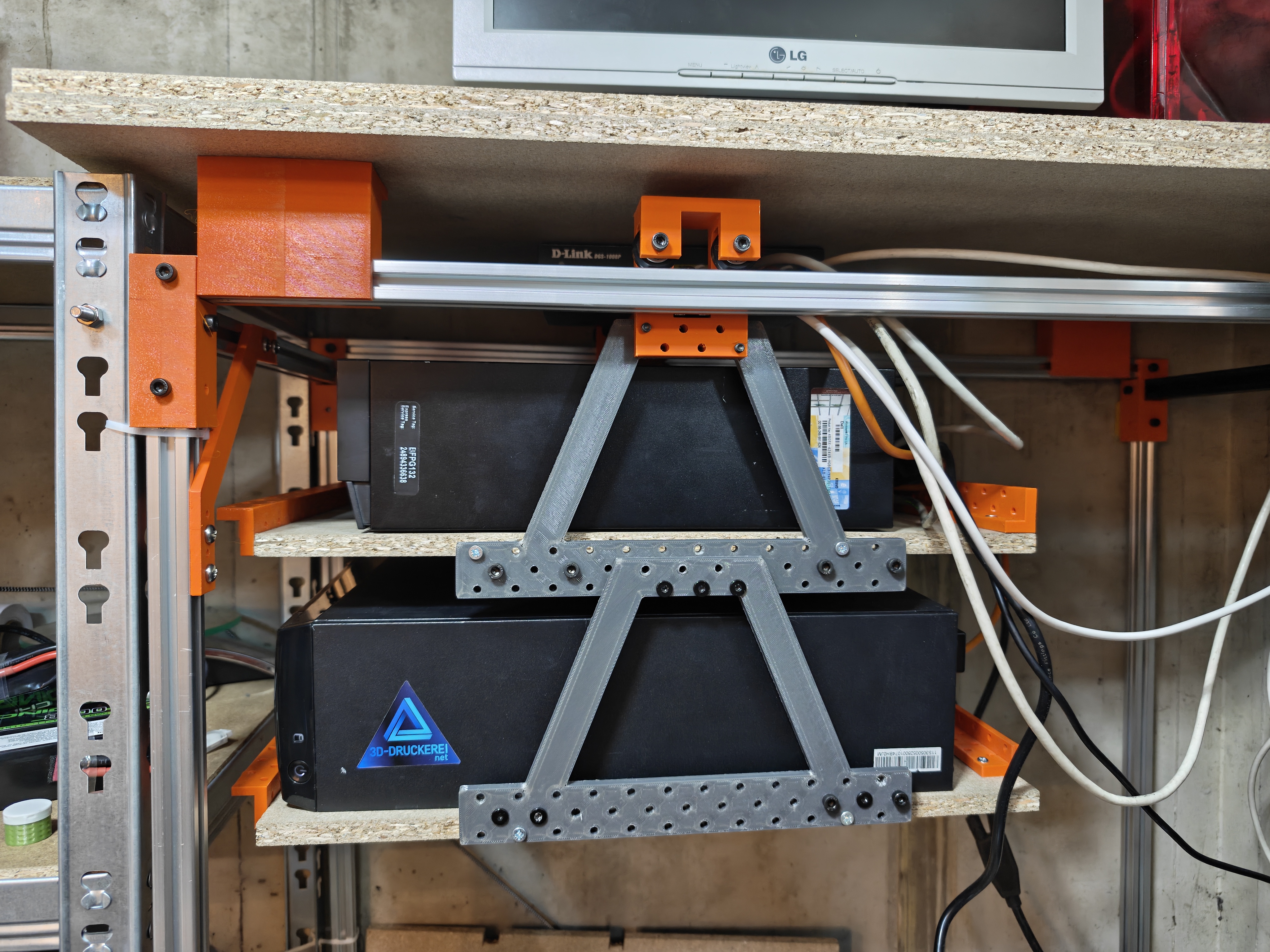 Rack mit Roller für Server oder andere Dinge 3D model