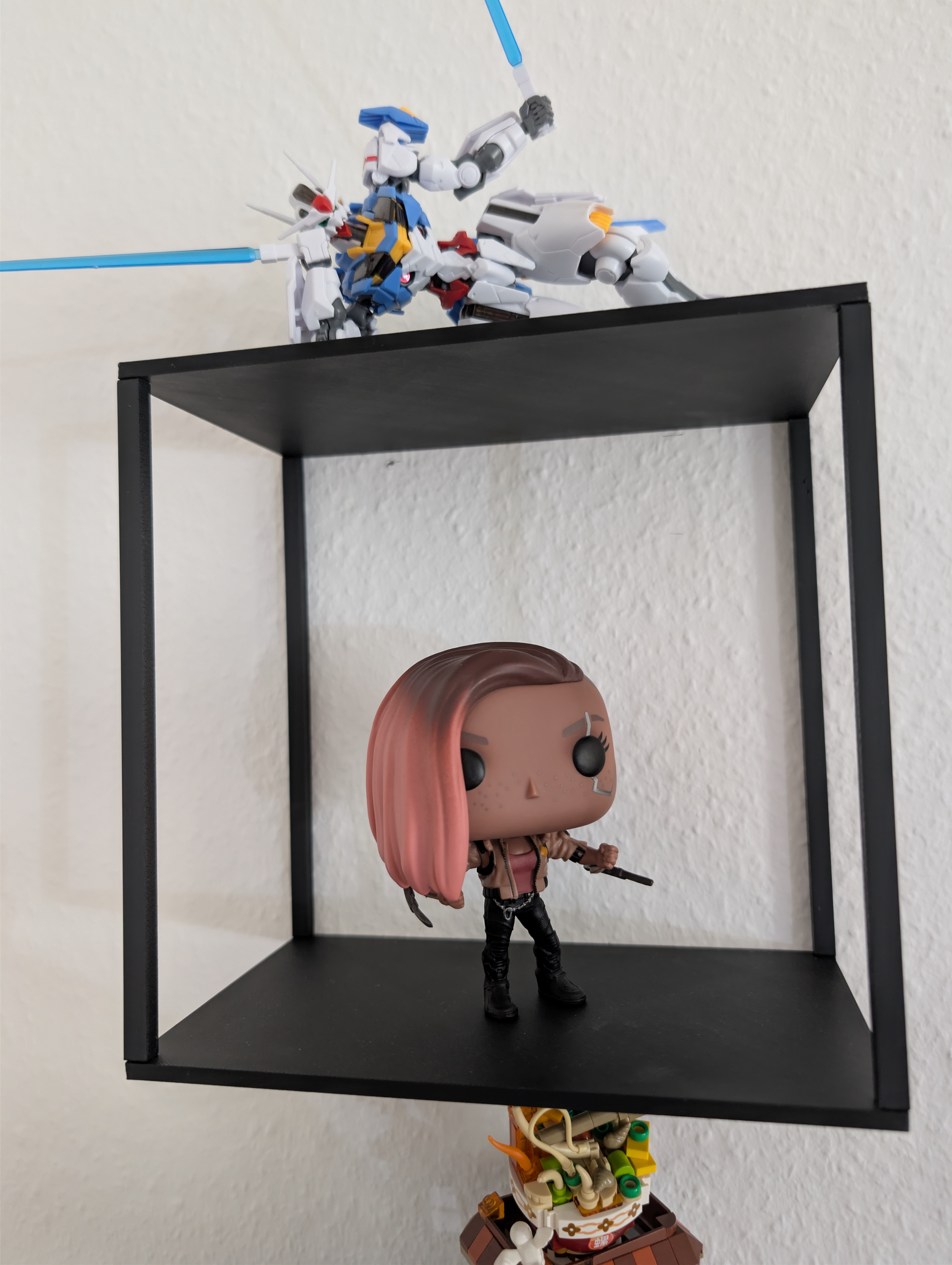 Minimalist trinket wall shelf with hidden nails