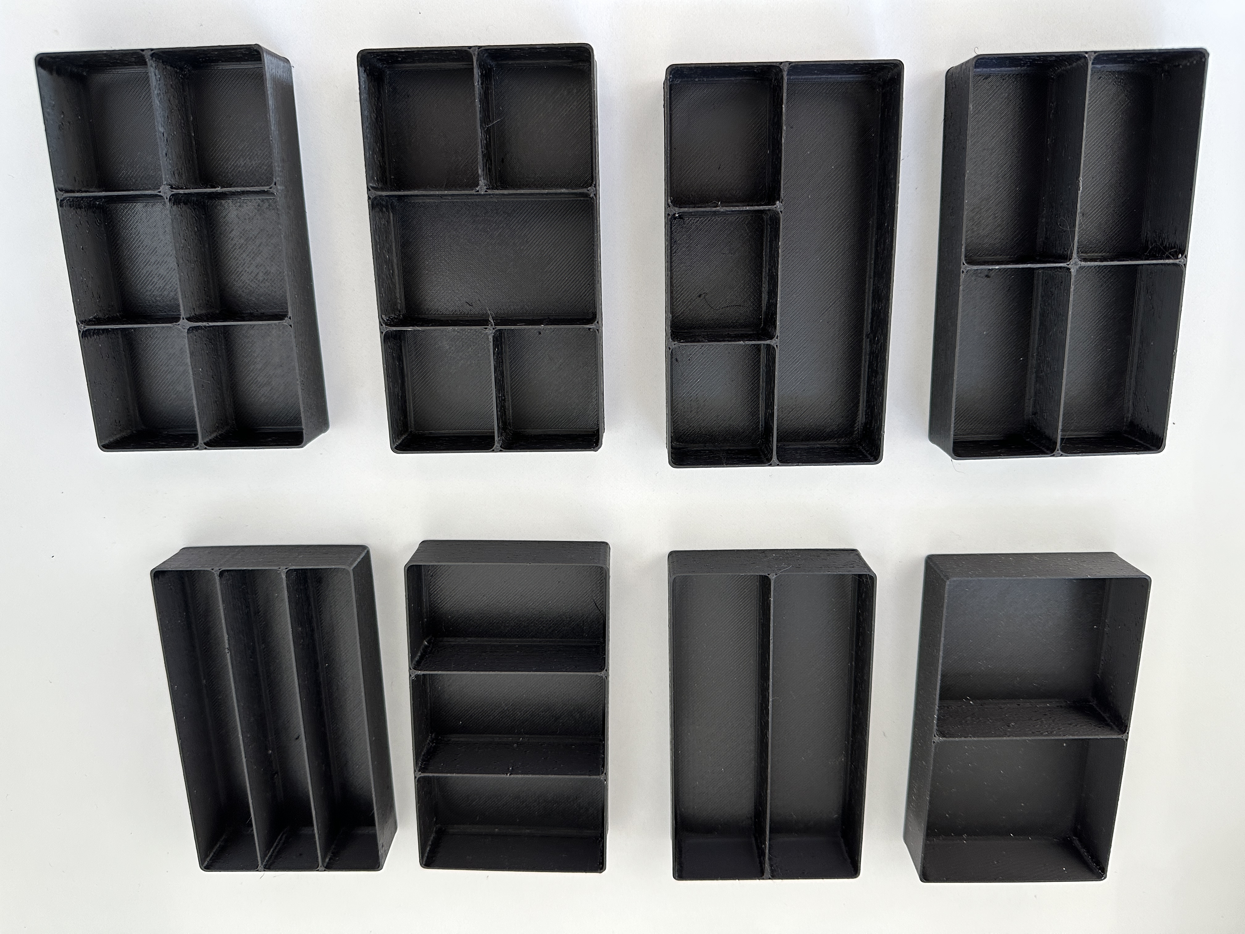 Small Parts Organizer Boxes (16 Boxes 2 Heights)  - The Ultimate Collection (e.g. compatible with Aldi Organizer)