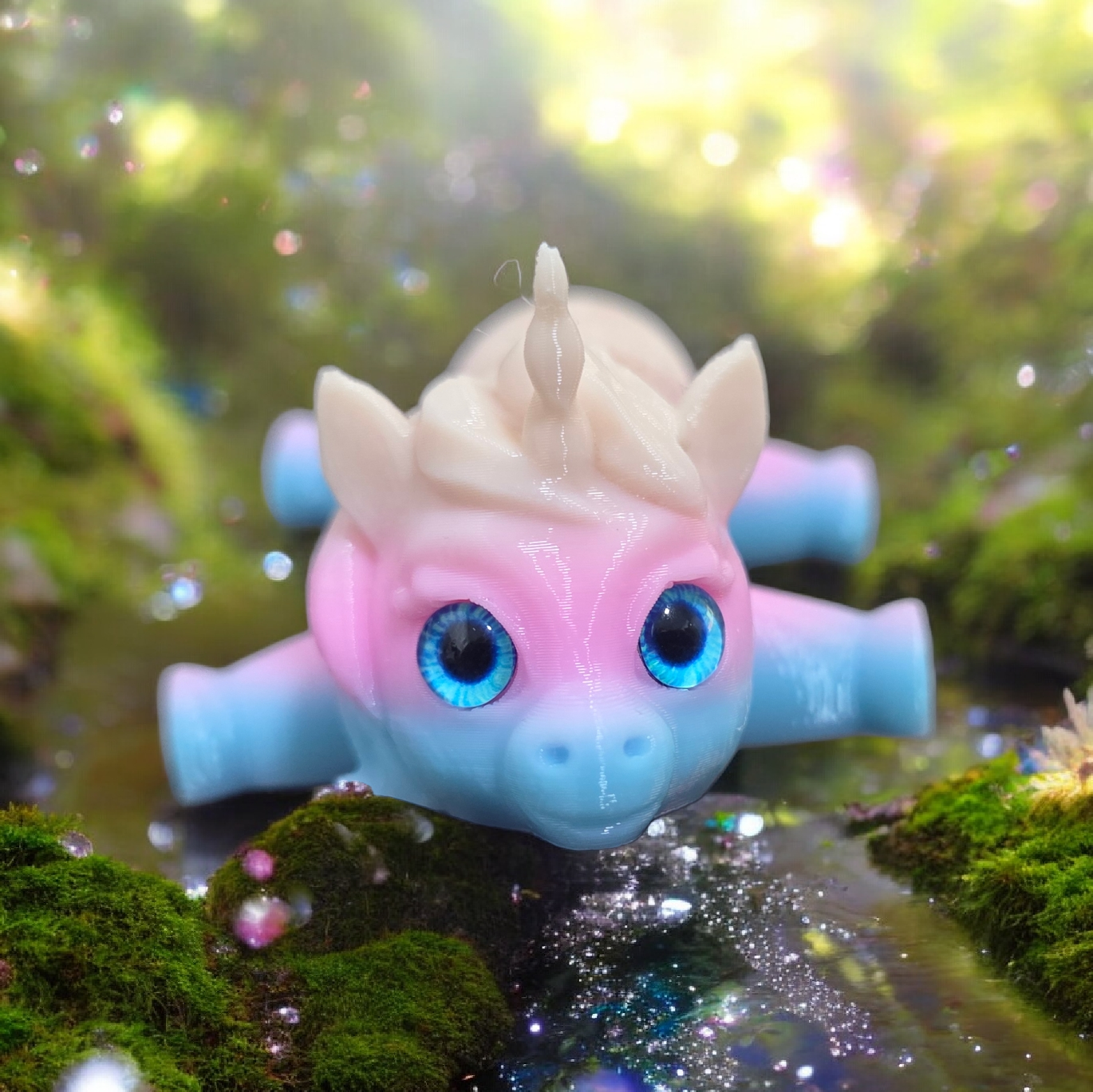 Cute Articulated Unicorn - 6mm + 8mm glass eye compatible