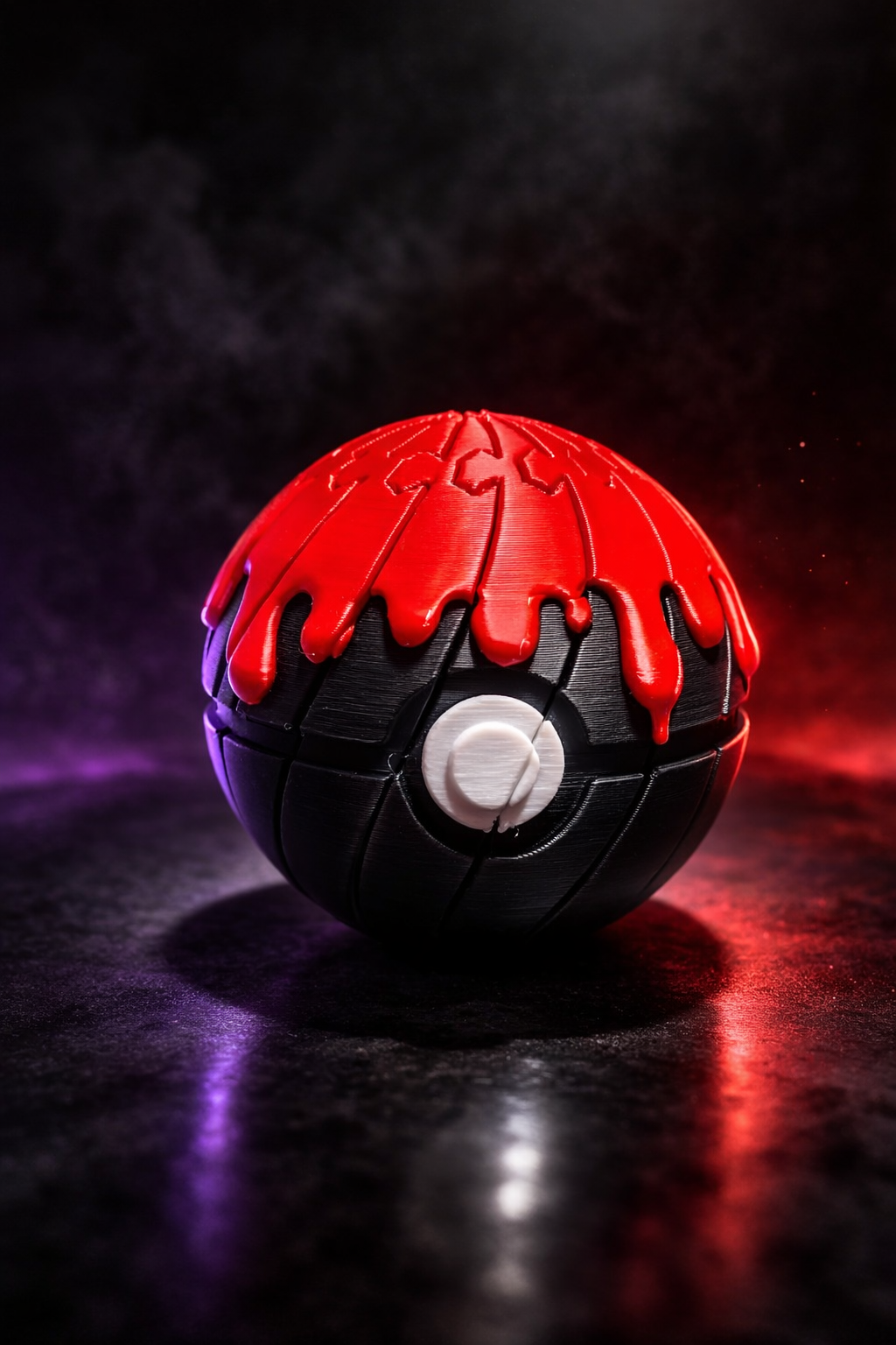 Expandable Bloody Pokeball Fidget – Articulated Dark Sphere Toy